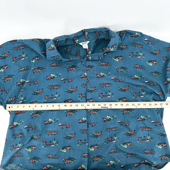 Duluth Women Printmaker Lightweight Popover Top 2X Novelty Camper Outdoors Retro - Picture 8 of 9